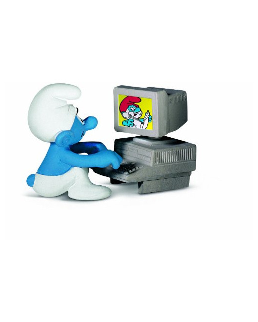 Figurine Schtroumpf ordinateur