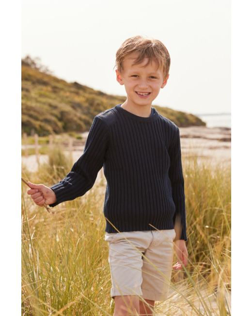 Pull marin "Binic" Kids - laine - Navire