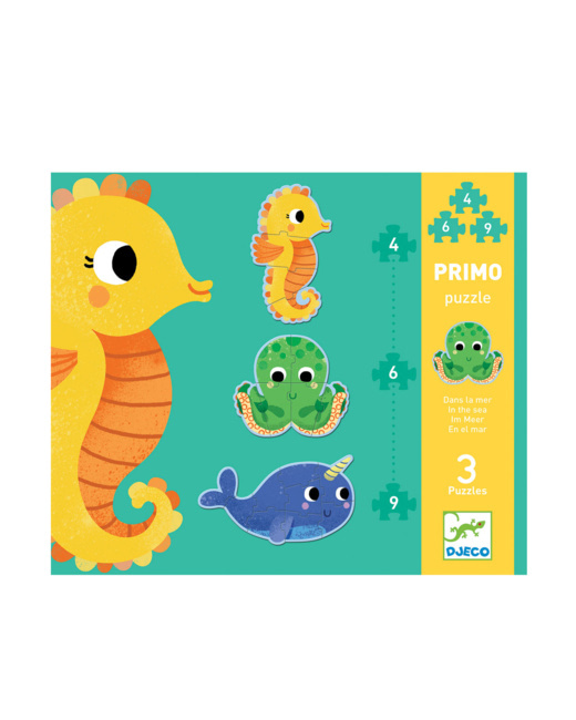 Puzzle évolutifs Primo dans la mer 4,6,9 pièces