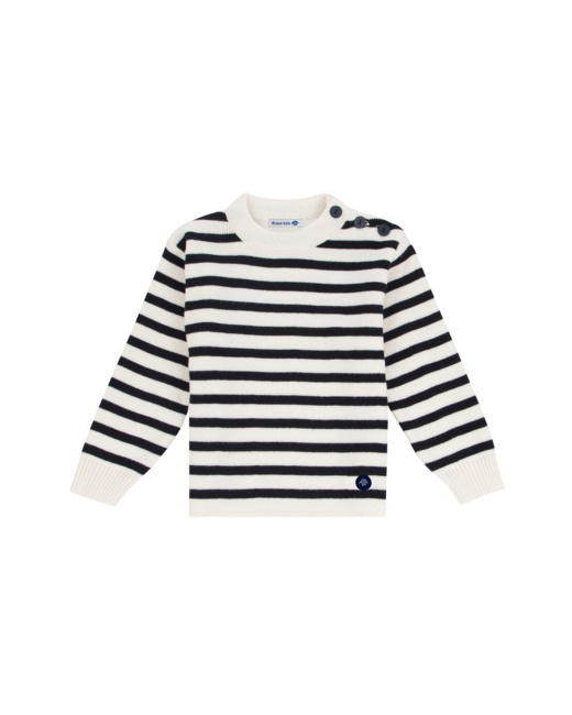 Pull marin rayé "Fouesnant" Kids - Nature/Navire