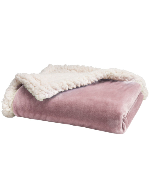 Couverture moelleuse bi-matière