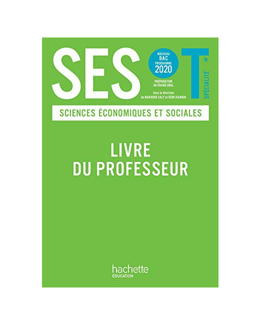 SES Terminale - Livre du Professeur - Ed. 2020