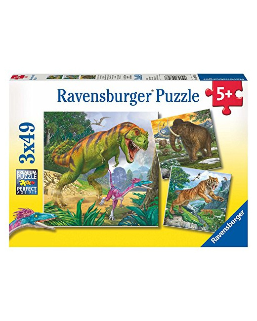 Puzzle - Les maîtres de la préhistoire - 3x49 pièces