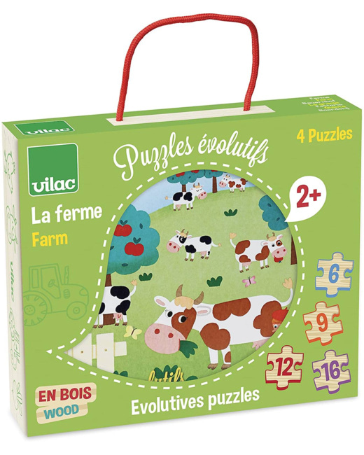 4 puzzles évolutifs Ferme