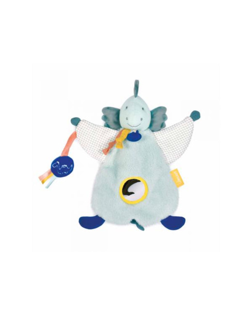 Doudou marionnette d'eveil dino filou - taille 25 cm
