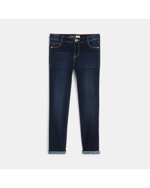 Jean slim thermorégulant bleu fille