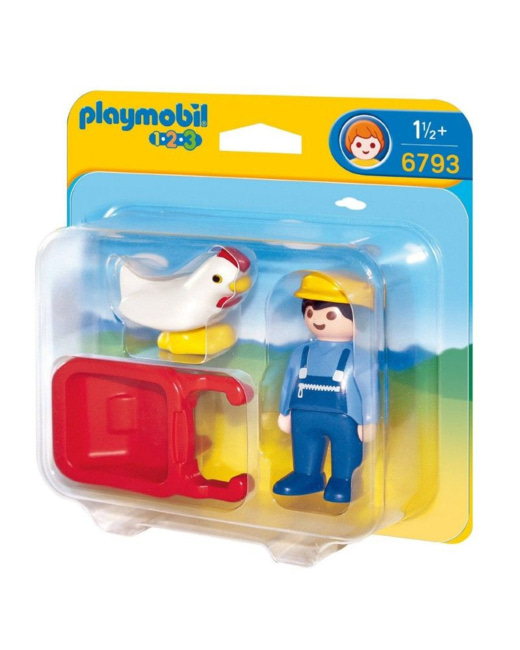 Playmobil 1.2.3 - Fermier avec brouette