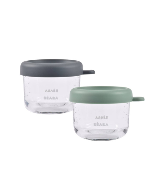 Lot de 2 portions repas en verre