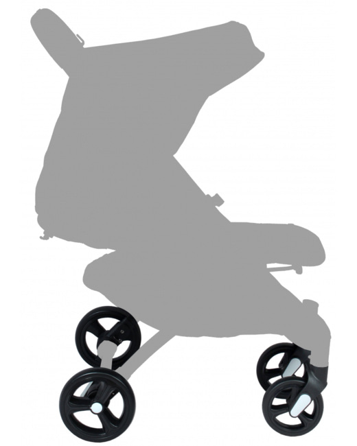 Roues tout chemin pour poussette compacte