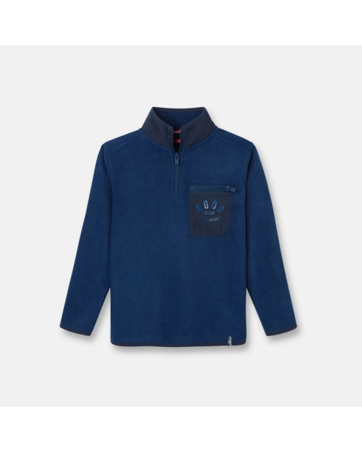 Sweat sport polaire bleu garçon
