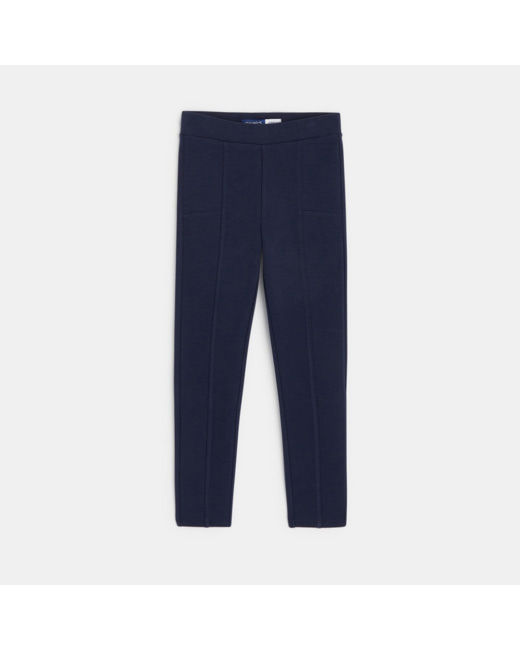 Legging en jersey milano uni bleu fille