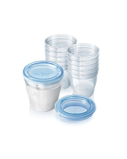 Kit conservation lait maternel 10 pots et couvercles