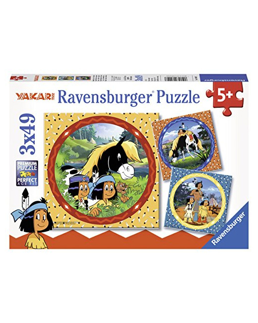 Puzzle - Yakari l'indien - 3x49 pièces