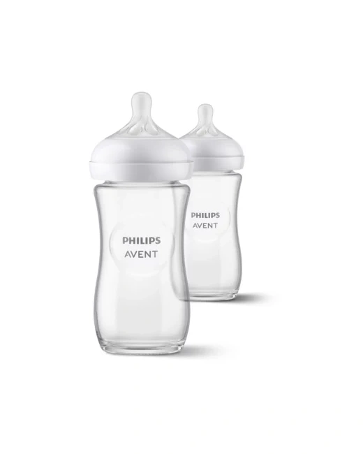 Lot de 2 biberons verre Natural à Réponse Naturelle 240 ml