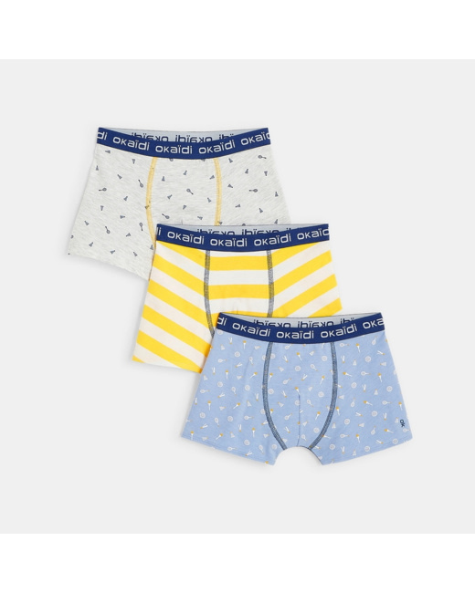 Boxers en jersey de coton (lot de 3) jaune garçon