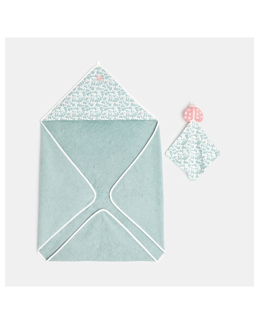 Cape de bain et doudou coccinelle