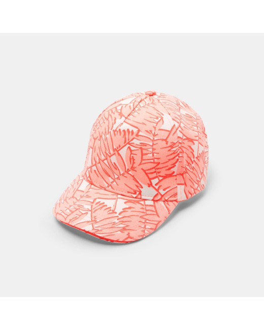 Casquette en toile imprimée rose fille