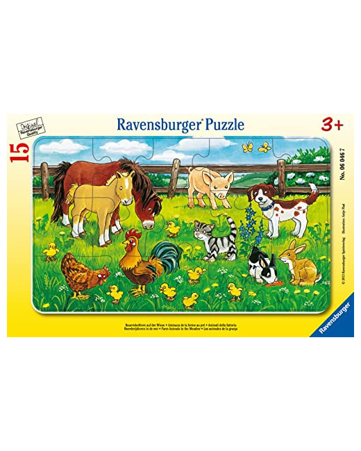 Puzzle - Animaux de la ferme aux pré - 15 pièces
