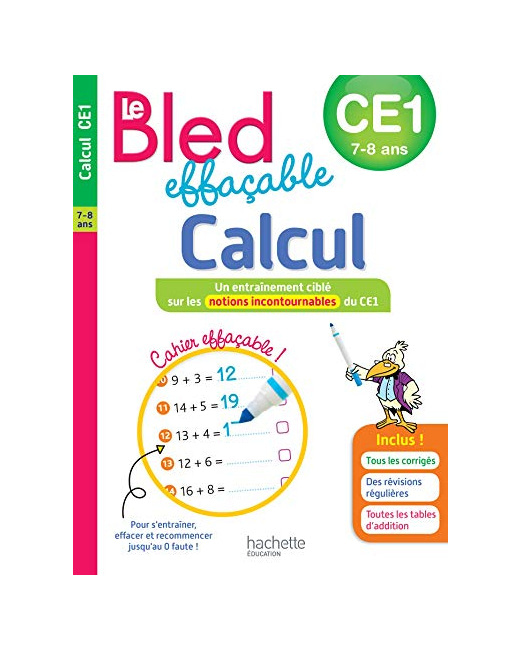 Bled effaçable Calcul CE1