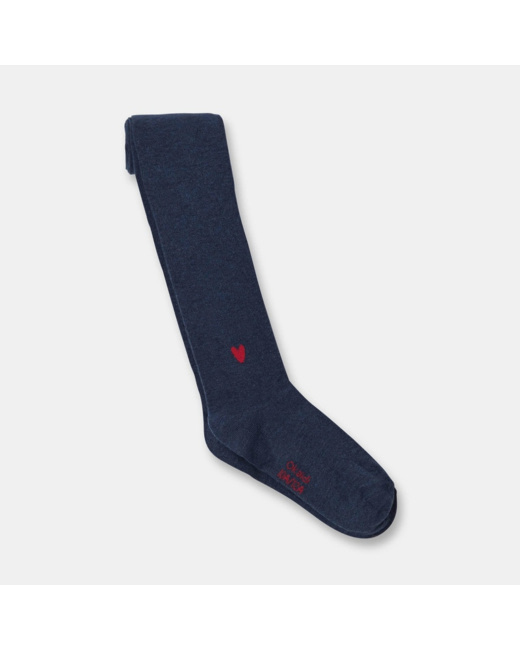 Collants en tricot bleus fille