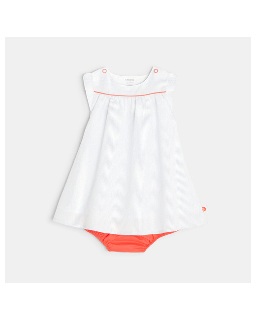 Robe chasuble rayée et bloomer