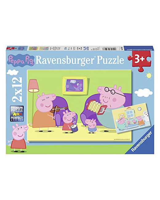Puzzle - Peppa pig - À la maison - 2x12 pièces
