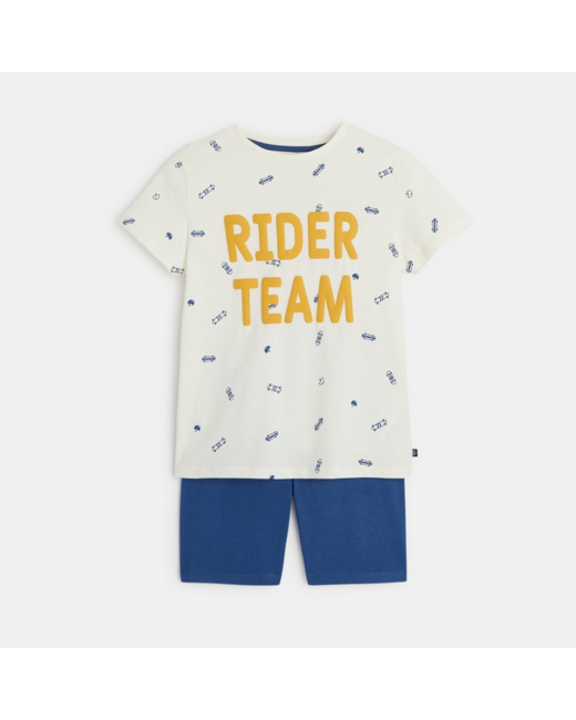 Pyjama d'été en jersey 2 pièces bleu garçon