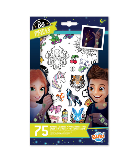 75 Tattoos lavables phosphorescents