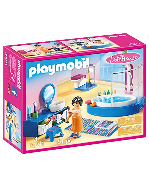 Figurines Salle de Bain avec baignoire