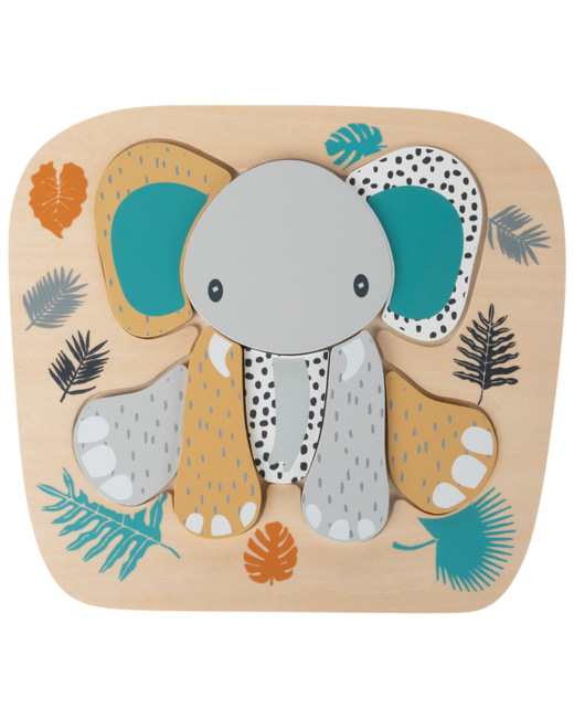 Puzzle en bois Éléphant - 8 pièces