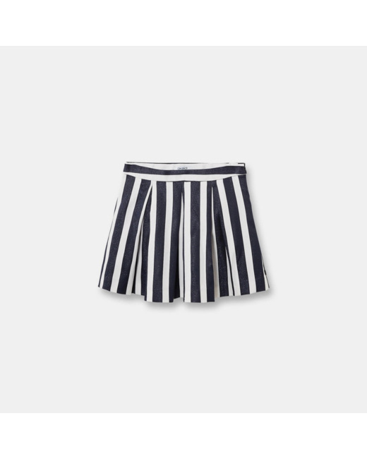 Jupe évasée rayée bleue fille