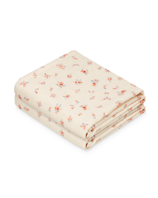 Set de 2 langes en mousseline