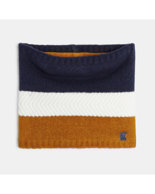 Snood rayé fantaisie orange garçon