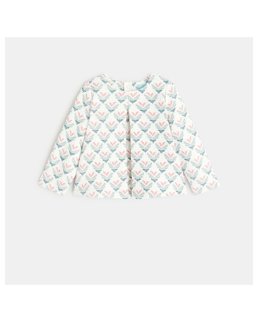 Sweat molleton pointelle floral