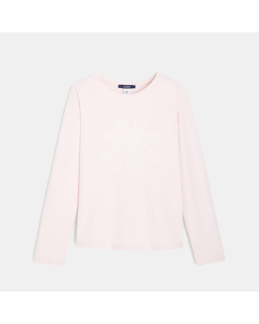 T-shirt en coton biologique rose fille