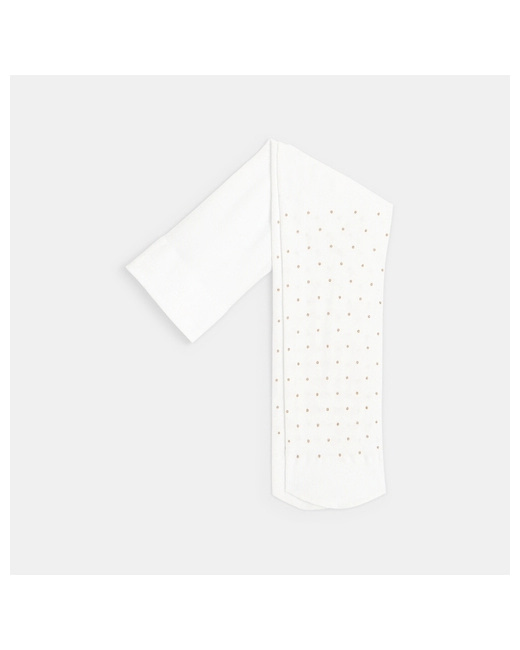 Collants microfibre imprimé pois doré