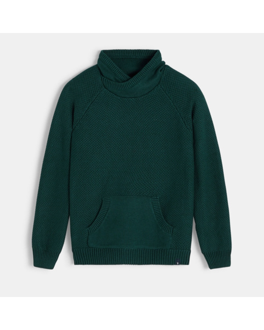 Pull kangourou vert garçon