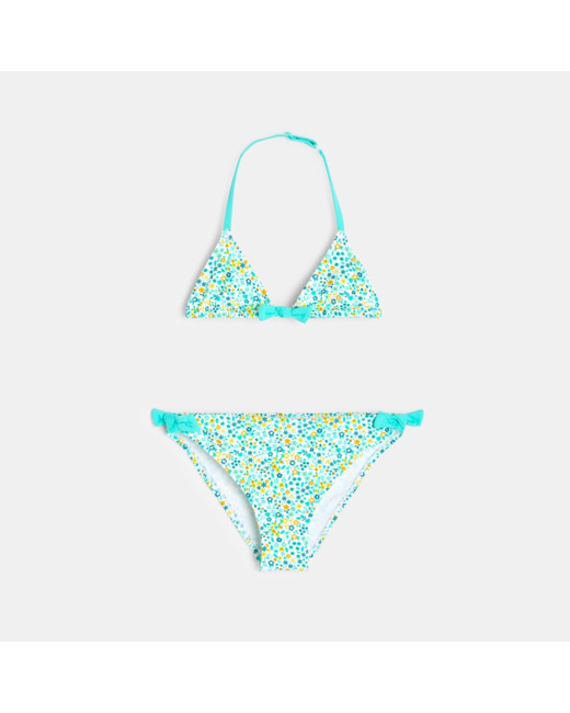 Maillot de bain 2 pièces vert fille
