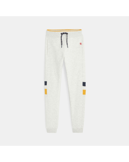 Pantalon jogging molleton blanc garçon