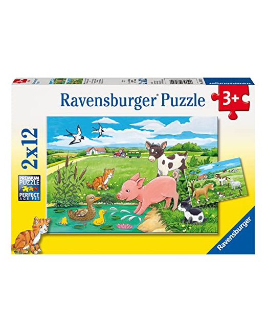 Puzzle - Bébés animaux de la Terre - 2x12 pièces