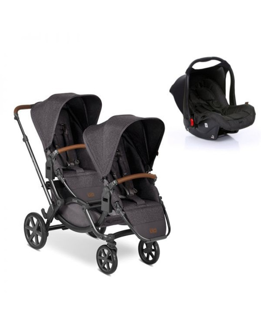 Duo poussette double Zoom + coque Hazel