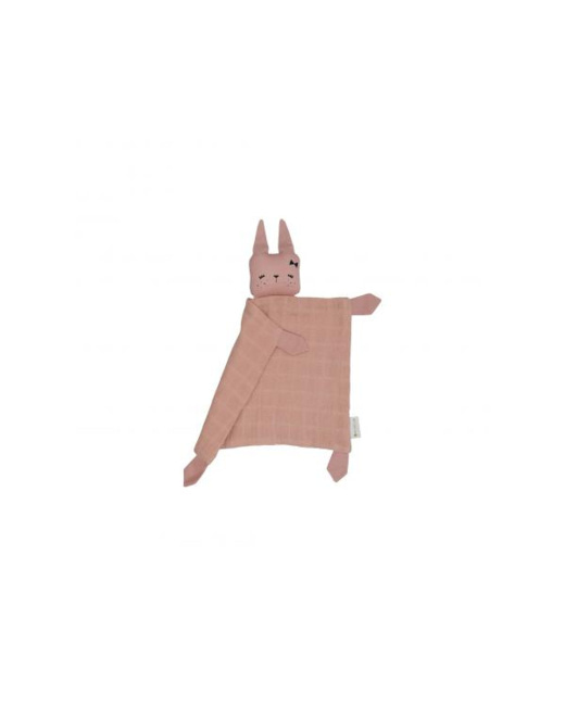 Doudou lapin en coton 34x26 cm