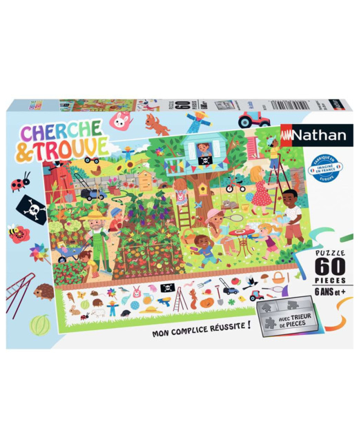 Puzzle Au jardin (Cherche et trouve) - de 6 ans