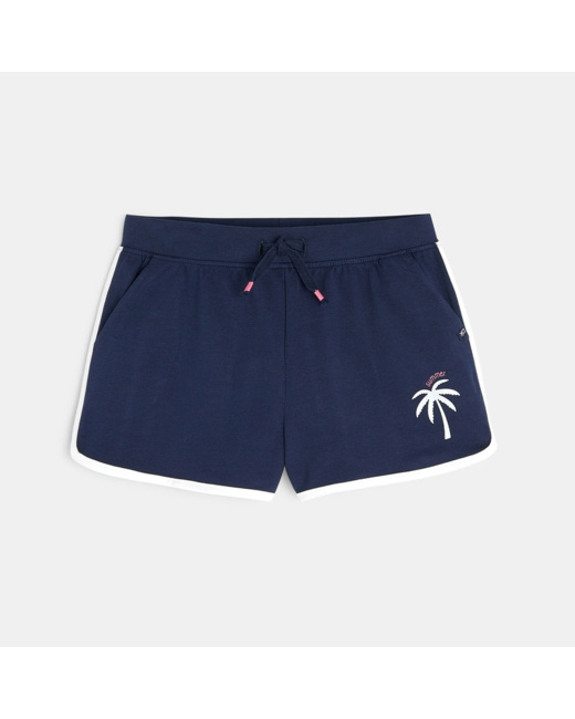 Short en jersey bleu fille