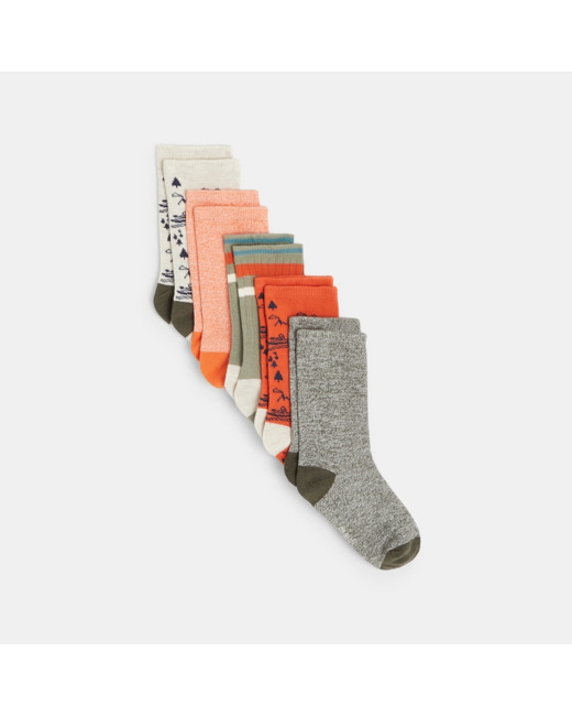 Chaussettes fantaisie (lot de 5) vertes garçon