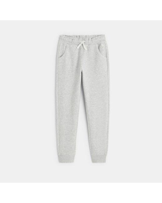 Jogging en molleton gris fille