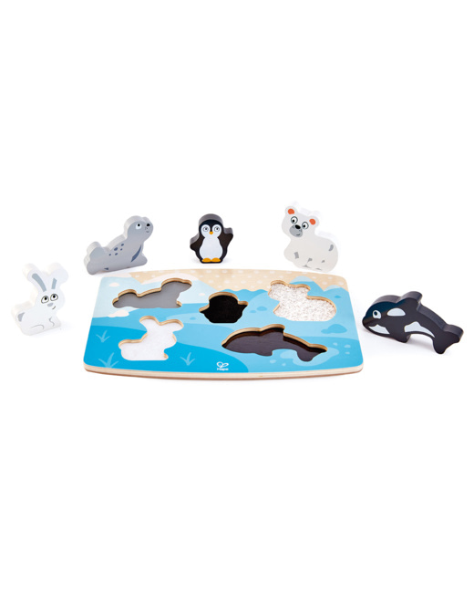 Puzzle tactile animaux polaires