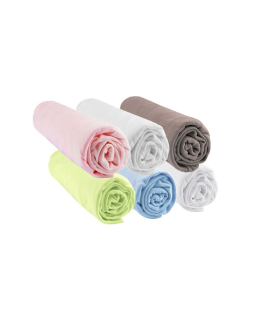 Lot de 6 draps-housses bébé