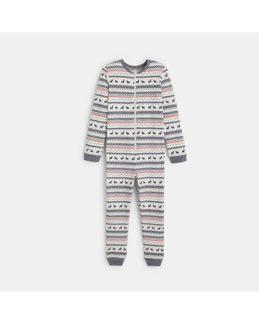 Combinaison-pyjama en jersey doux bleu fille