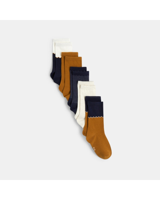 Chaussettes fantaisie (lot de 5) bleues garçon